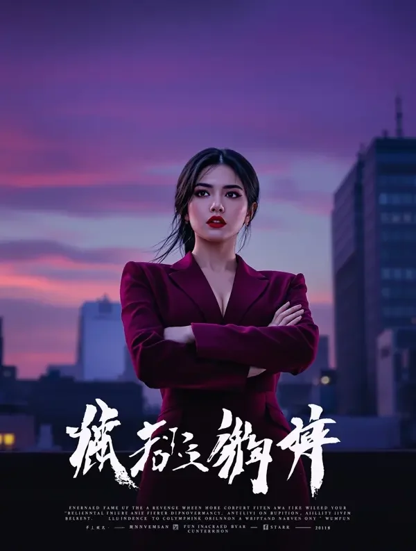 重生之逆袭千金 - 漫剧短剧在线看 逆袭短剧《重生之逆袭千金》封面,都市大厦前的干练女主